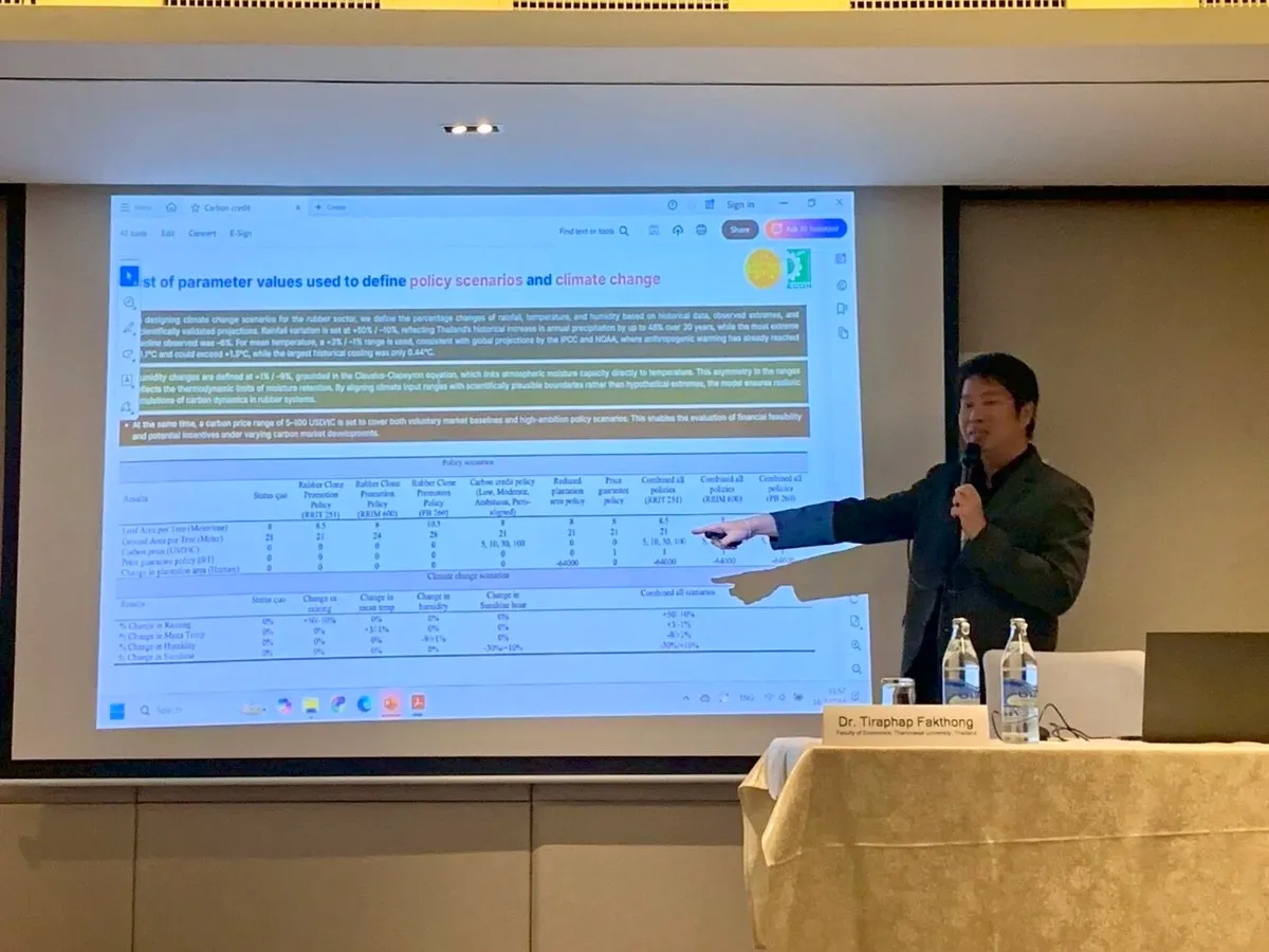 Dr. Tiraphap Fakthong presenting at conference